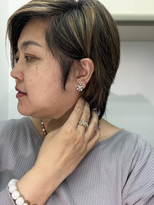 【日本溯源之旅】 18k金钻石蕾丝耳夹 设计师款 蕾丝镂空工艺 南非钻石 1.4ct  大小耳垂皆可戴 经典弹力夹 7.4g  （展会产品拍下后不支持7天无理由退换货） 商品图3