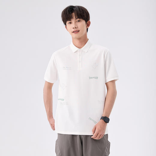 gxgjeans男装【含桑蚕丝】凉感印花男士短袖POLO衫26夏款潮流百搭上衣K&C 商品图1