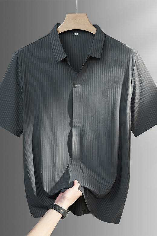 【DPF】大依优型大码男装夏季冰丝短袖POLO衫潮流时尚商务休闲上衣T恤 商品图5