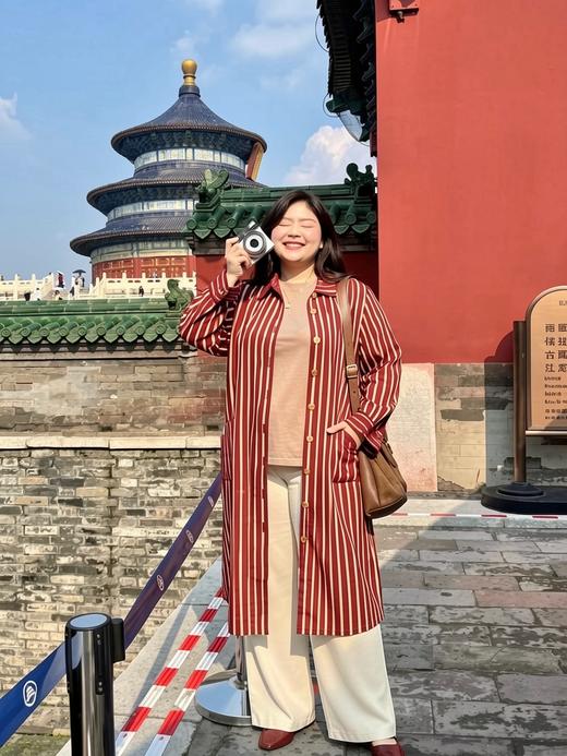 【群内福利】【条纹长衬衫】色织竖条锦棉面料，手感爽滑亲肤 密度高 纹路紧致，好打理 商品图0