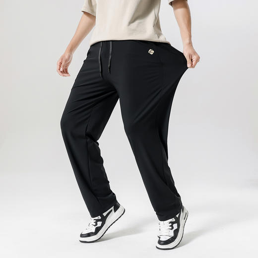 gxgjeans男装【高弹零压】26春款男士休闲长裤轻薄透气垂顺纯色运动直筒裤男K&C 商品图4