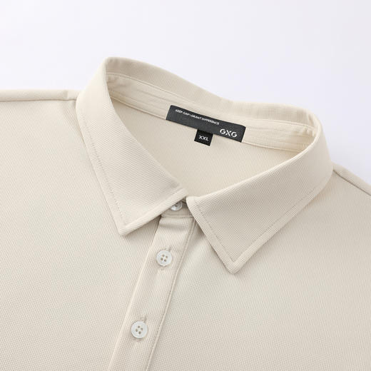 GXG男装26夏季日常通勤时尚百搭简约翻领男式短袖休闲POLO衫K&C 商品图2