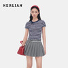 HERLIAN 2026年夏季新品条纹蝴蝶结女士修身百搭短袖T恤 商品缩略图0