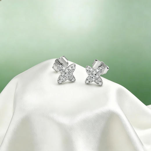 【宏艺珠宝】迷你·桃心蜜语·银s925耳饰 商品图4