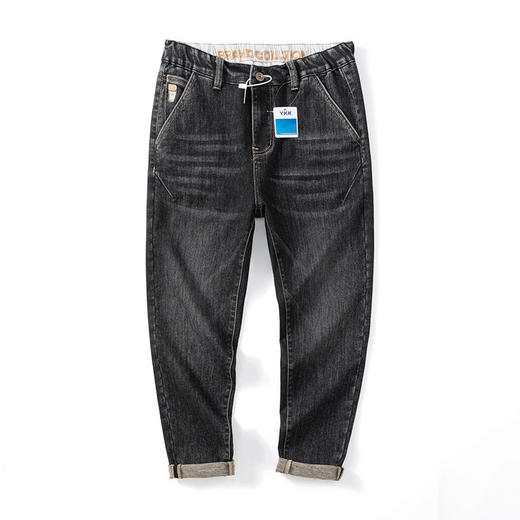 【DYG】大依优型大码男装春季弹力牛仔裤美式复古显瘦小脚裤长裤牛仔裤 商品图4