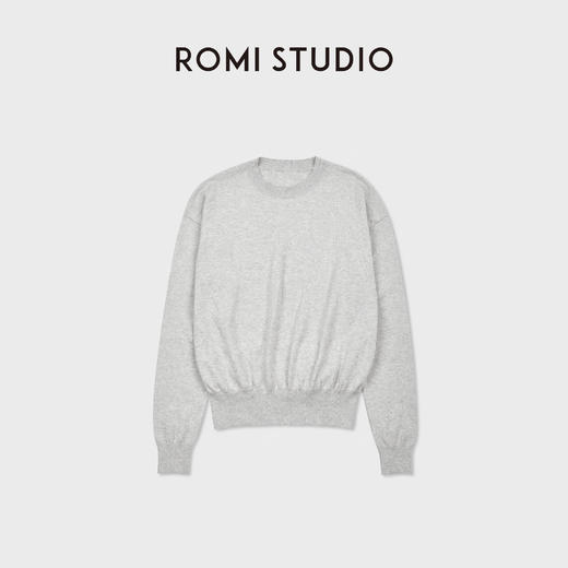 ROMI STUDIO“格雷系列”羊绒混纺糯滑落肩宽松套头毛织 RWDSSD1836 商品图4