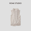 ROMI STUDIO“知性优雅”100水溶羊毛轻柔交叉领无袖打底RWCASG5548 商品缩略图1