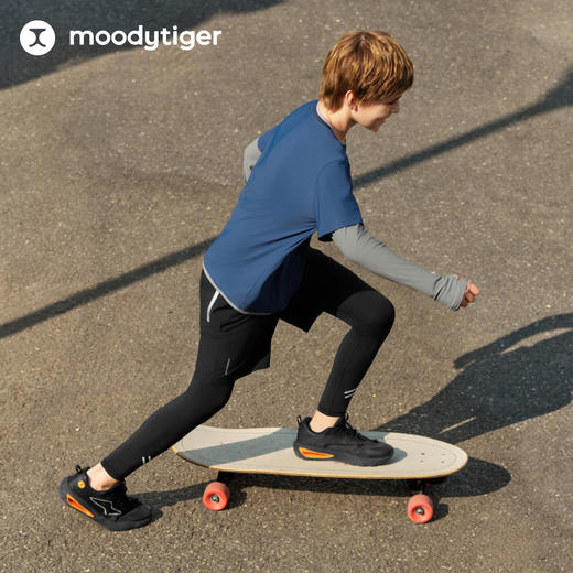 moodytiger儿童训练弹力户外凉感薄款速干运动裤22111502 商品图4