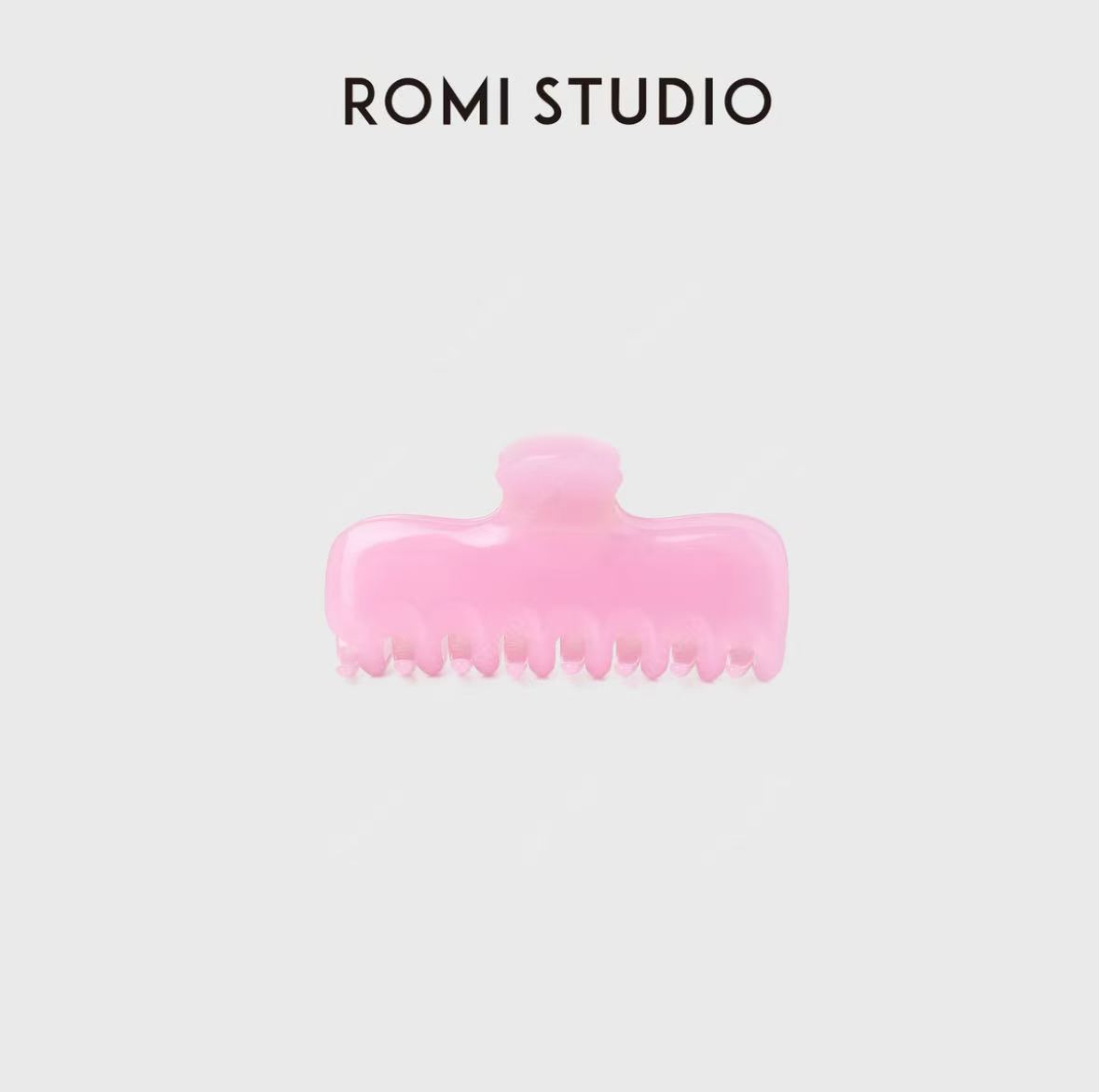 ROMI STUDIO“Cherry Kiss” 醋酸纤维轻量鲨鱼发夹头饰 24SSS162