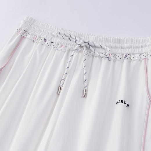 HERLIAN 2026年夏季新品腰头褶皱花边设计女士直筒百搭休闲长裤 商品图3