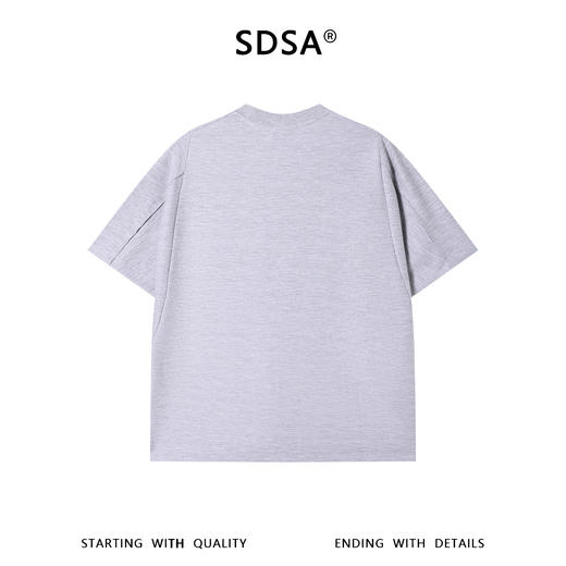 SDSA男装2026新款高贵轻奢潮牌休闲舒适纯色圆领短袖T恤百搭宽松 商品图4