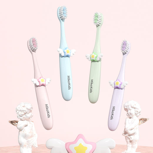 【双倍洁净力！科学护齿】儿童软毛牙刷家用护龈可爱天使双重植毛洁净单支装牙刷。xb 商品图1