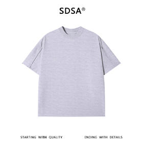SDSA男装2026新款高贵轻奢潮牌休闲舒适纯色圆领短袖T恤百搭宽松