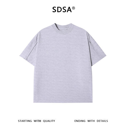 SDSA男装2026新款高贵轻奢潮牌休闲舒适纯色圆领短袖T恤百搭宽松 商品图0