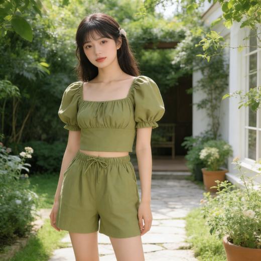 “夏日清凉氛围感”！【夏季多巴胺纯棉短裤】宽松A字版高腰设计 遮肉显瘦修腿显高 会呼吸的纯棉肌理感面料 柔软亲肤吸湿透气 多巴胺色系百搭休闲夏日 商品图4