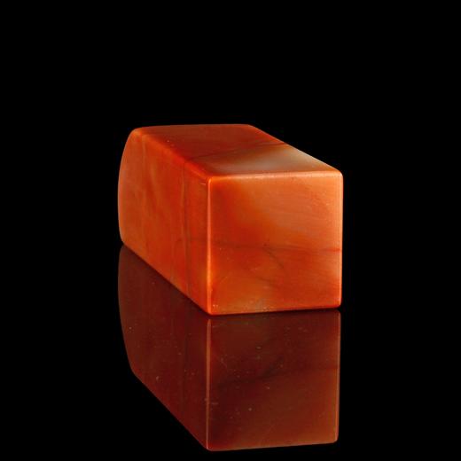 孤品18030老挝石红花冻素章姓名章藏书章书画章2.5*2.5*7.3cm 商品图4