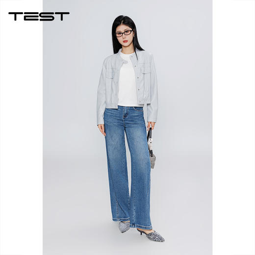 春上新甜酷修身显瘦气质百搭PU皮夹克2261049 商品图3