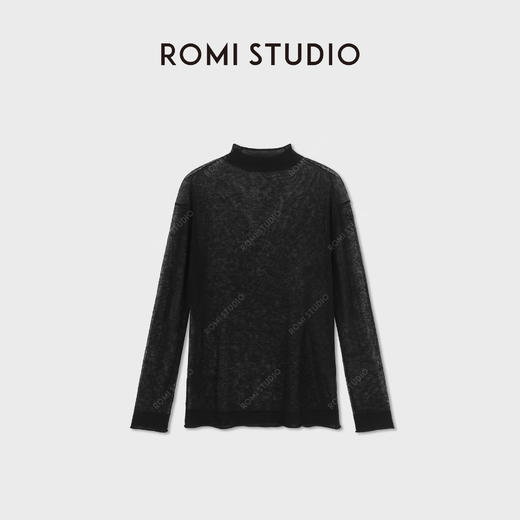 ROMI STUDIO“云端肤感”超细水溶羊毛慵懒感微透毛衫RWDRS63251 商品图1
