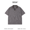 SDSA男装2026新款高贵轻奢潮牌撞色条纹小V翻领短袖T恤百搭时尚 商品缩略图0