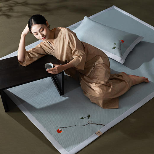 【高端系列 | 绣花软席】丝享河姆渡臻享柔藤绣花软席-翠竹柔软舒适家用凉席 商品图11