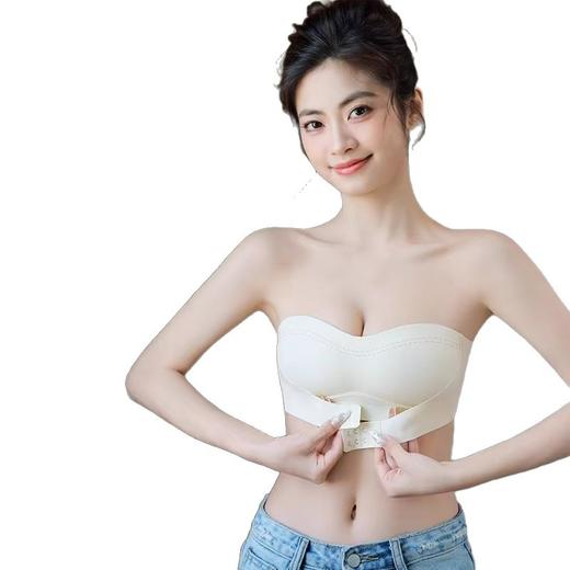 吊带裙专用隐形无痕抹胸无肩带内衣文胸防滑前扣聚拢防走光胸罩 商品图4