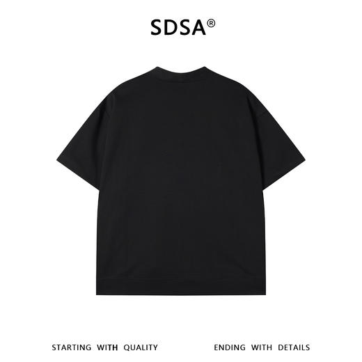 SDSA男装2026新款高贵轻奢潮牌极简风V领纽扣开始短袖T恤百搭舒适 商品图1