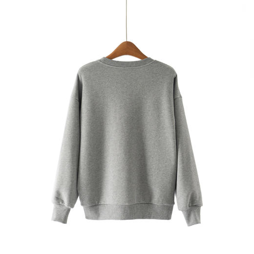 「高货yn」全新升级【铂金会员201/天猫269/差价68】(02155)洛诗琳气质长绒棉印花上衣2026新款毛圈布宽松百搭卫衣 商品图4