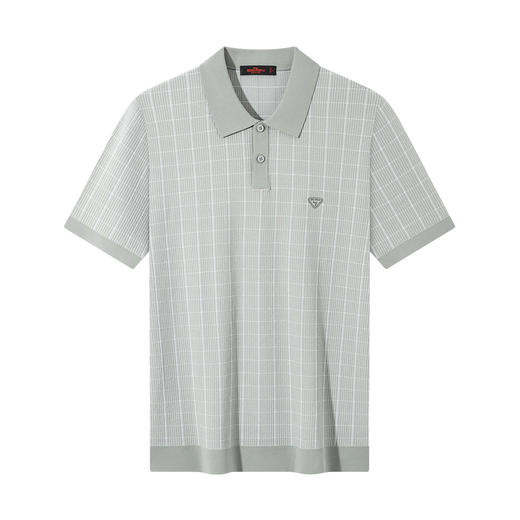 【伊力特/格子提花】柒牌男装26夏上新短袖POLO衫舒适商务上衣男 130T70860 商品图4