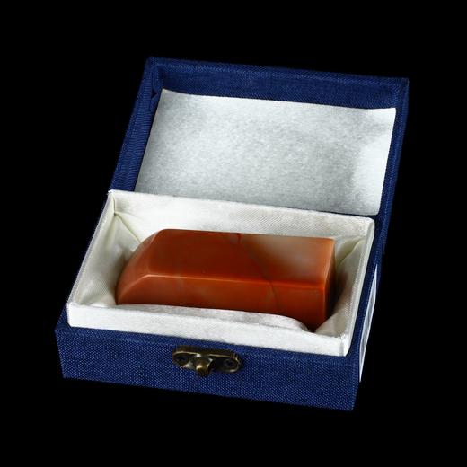 孤品18030老挝石红花冻素章姓名章藏书章书画章2.5*2.5*7.3cm 商品图5