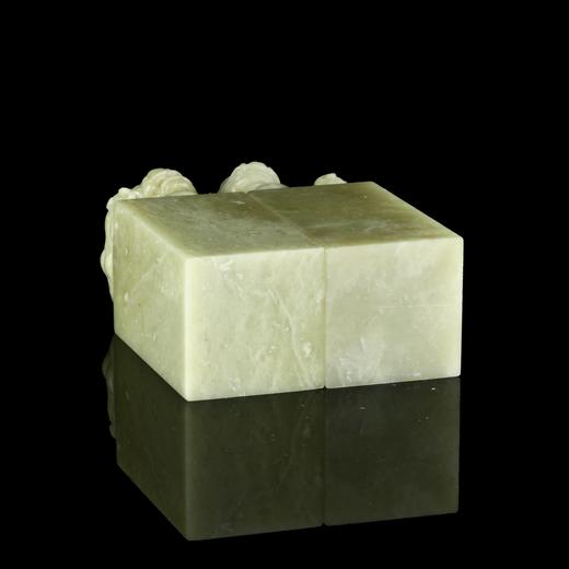 孤品18032青田石情侣对章封门冻石古兽钮 2.5*2.5*7.5cm 商品图4