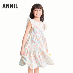 【实体店同款】女童短袖连衣裙夏季新款安奈儿童装AG623190