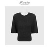 PanYiXiu/潘依绣人丝竖坑条气质收腰显瘦蝙蝠袖圆领针织上衣 ZZ1133 商品缩略图0