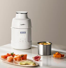 【宝宝辅食机】鹿念多功能辅食机LN-FS01 微压蒸煮炖搅一台搞定 12大功能 高温自清洁 全不锈钢材质 24h预约 12h保温