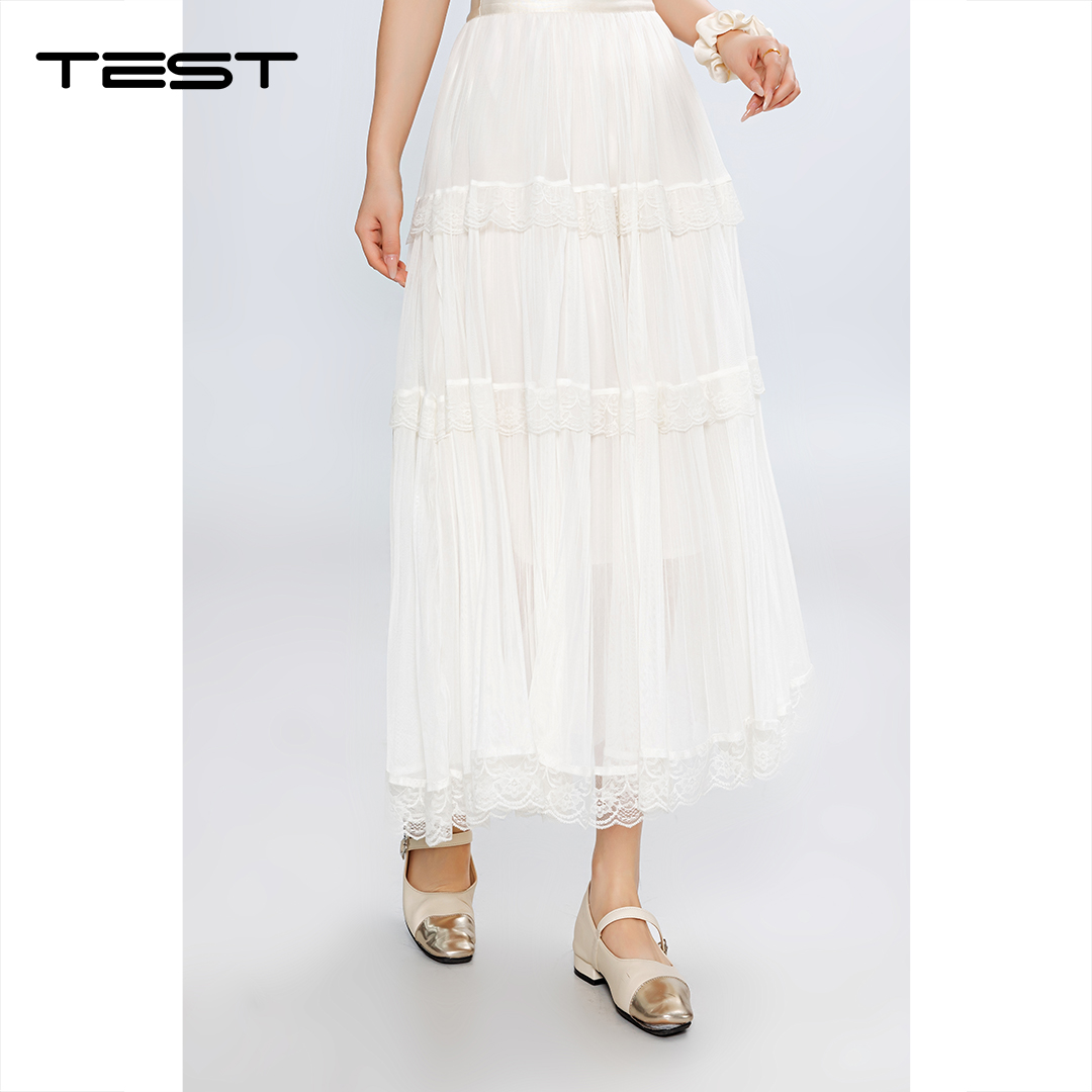 春上新高腰显瘦温柔风仙气大摆半身摆裙3261024