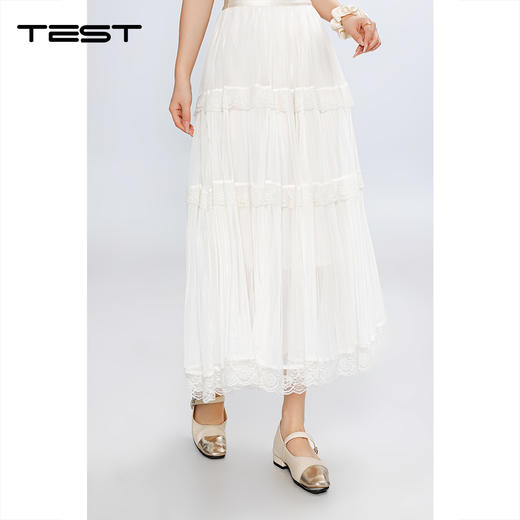 春上新高腰显瘦温柔风仙气大摆半身摆裙3261024 商品图0