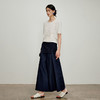 【林栖设计小店】闲步生风|藏蓝色优雅百搭配围腰屁帘2026夏新款阔腿裤子 商品缩略图4