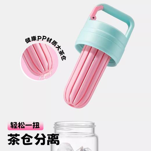 bablov吸管杯女生高颜值新款水杯夏季便携大容量茶水分离塑料杯子 商品图3