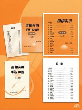 《围棋实训 手筋1200题 上下册》大16K、106页。