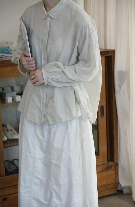 AEQUAMENTE 轻薄毛边领解构衬衫 商品图0