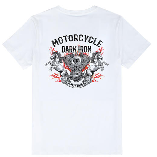 自由基地夏季新款马年图案机车创意印花设计motocycle队服短袖T恤 NMT-2262 商品图5