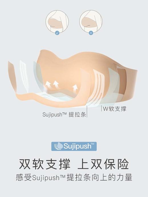 【E】素肌良品-无肩带-防滑聚拢抹胸MX123 （福利款） 商品图4