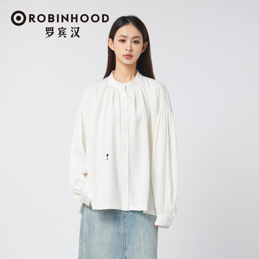 罗宾汉&Y659春夏季女款百搭休闲小蜜蜂长袖衬衣宽松外套Y-23C01-1 商品图0
