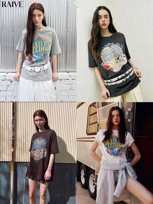 复古玫瑰花卉T 商品图2