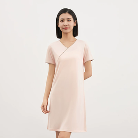 Mylyis 冰丝棉中式珍珠纽扣家居裙 家居服1569 柔软亲肤，清凉透气，宽松版型，可自由舒展