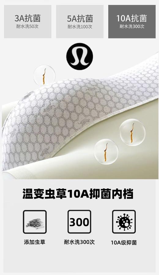 出口订单余！原箱原盒原包装lulu温变虫草抑菌男士内裤(3条装） 商品图3
