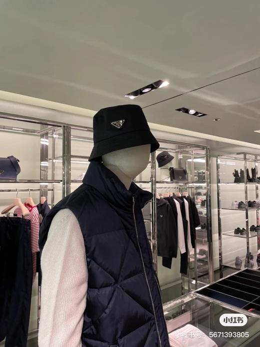 普拉达 珐琅黑色三角标 渔夫帽（CO） 商品图1