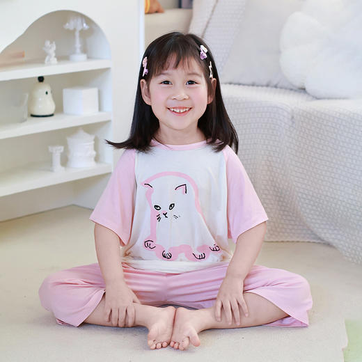 【云感棉家居服套装】棉花堂针织短袖七分裤家居服套装FD61175  轻薄柔软顺滑  亲肤透气 10A级抗菌 商品图7