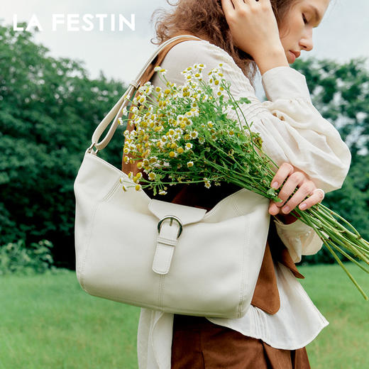 拉菲斯汀 软糯糯托特包斜挎腋下女包通勤极简HOBO包 商品图3