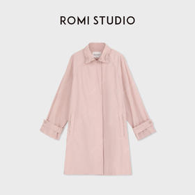 ROMI STUDIO“慵懒随性”轻薄挺括插肩袖翻领长款风衣 RWDSWU2345
