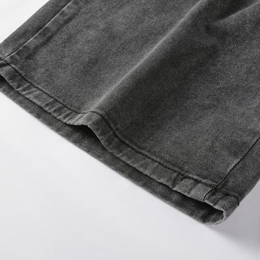 gxgjeans男装2026夏季休闲青年百搭水洗牛仔短裤松紧腰系绳简约男士直筒裤K&C 商品图5